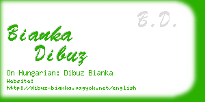 bianka dibuz business card